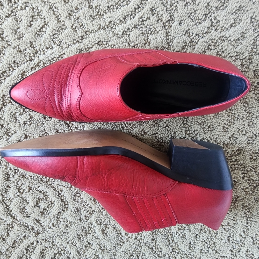 Rebecca Minkoff Red Western Booties 7